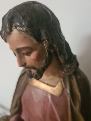 Figura de Olot religiosa San José y el Niño 54cm