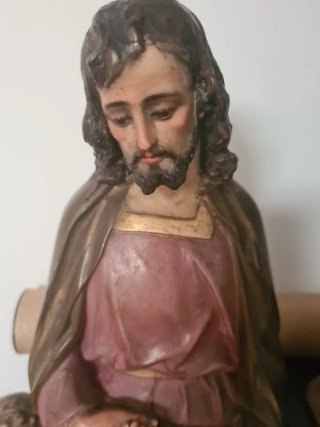 Figura de Olot religiosa San José y el Niño 54cm