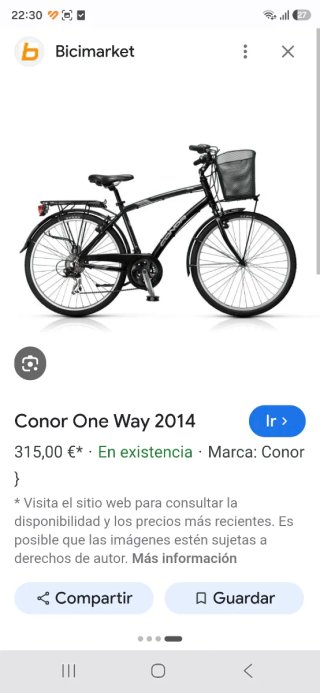 Bicicleta 26 pulgagas Conor One Way