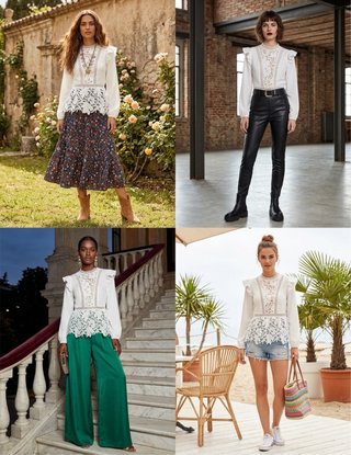 Blusa romántica blanca de Fetiche Suances