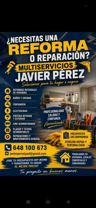 ¿NECESITAS UNA REFORMA O REPARACIÓN??