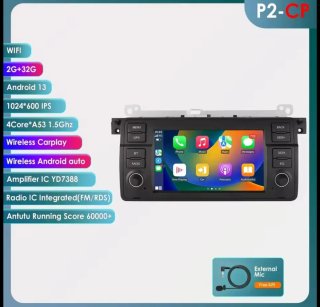 Pantalla BMW E46 (1998-2006) 2 GB RAM+ 32 GB ROM.