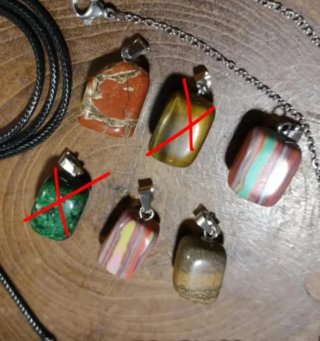 3x2 Colgantes piedra natural
