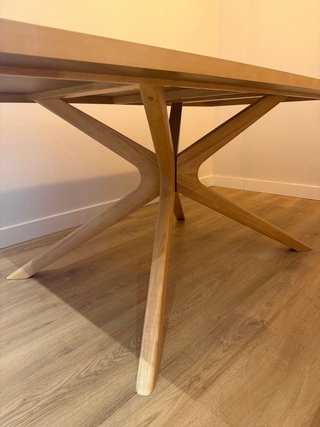 Mesa de comedor de roble 190x100 cm