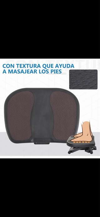 Reposapiés altura y ángulo ajustable masaje
