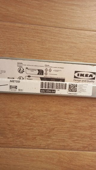 Riel de montaje para muebles. Metod.ikea