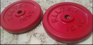 2 discos de 15kg salter de 30mm