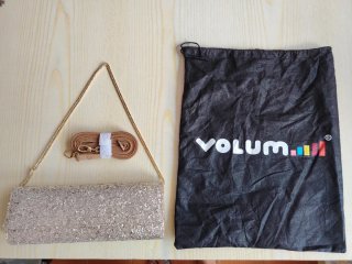 Bolso cartera fiesta brillante plateado