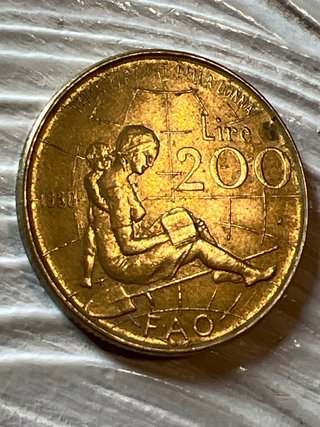Moneta Commemorativa 200 Lire 1980 - FAO Valorizza