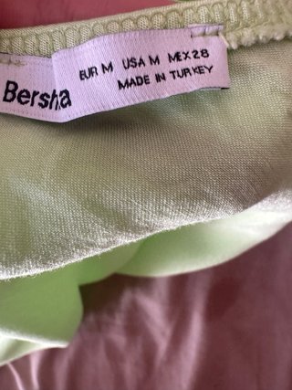 Bershka Vestido midi lencero de satén 100% viscosa