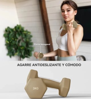 Juego de Mancuernas 6 Piezas 2x1 kg 2x2 kg 2x3k