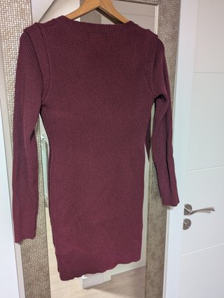 Vestido de punto de invierno granate/burdeos