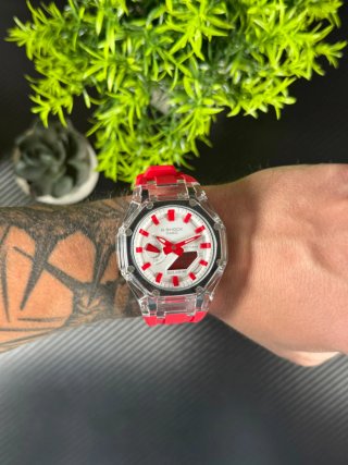 Reloj G-Shock Rojo Blanco
