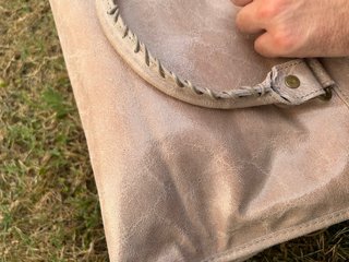 Borsa in vera pelle genuina lilla