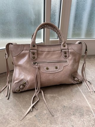 Borsa in vera pelle genuina lilla