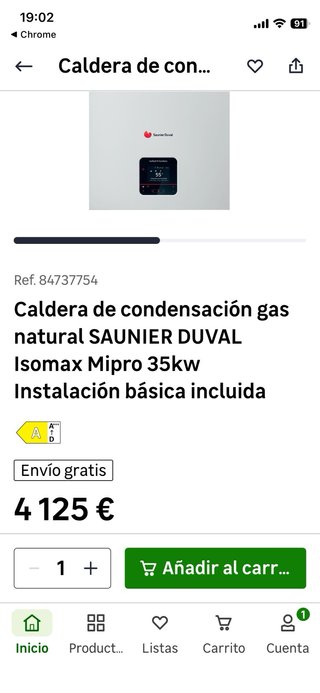 Caldera IsoMax MiPro 35kw Saunier Duval.Nueva.