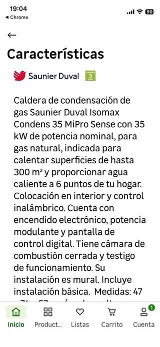 Caldera IsoMax MiPro 35kw Saunier Duval.Nueva.
