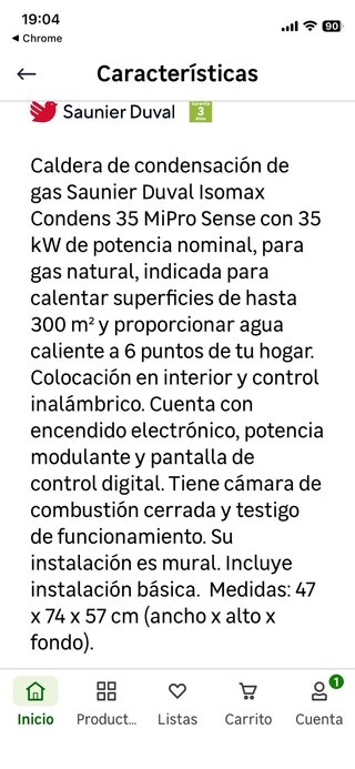 Caldera IsoMax MiPro 35kw Saunier Duval.Nueva.