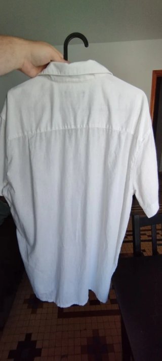 Camisa blanca vintage lino y algodón