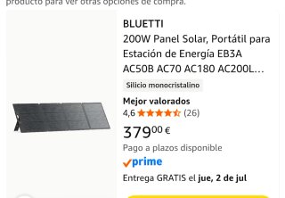 Panel solar Bluetti PV200