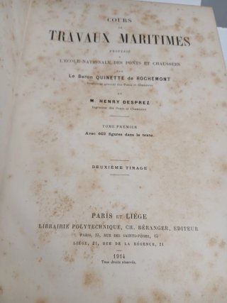 Curso de trabajos Marítimos. Obra historica año191
