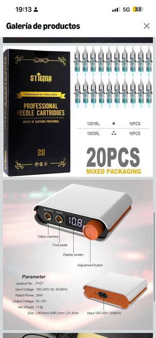 Kit de Tatuaje  STIGMA Pro Maquina de Tatuar