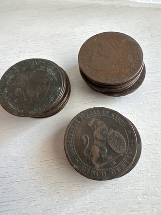 Lote 25 monedas 1870 Republica Española de 5 cts
