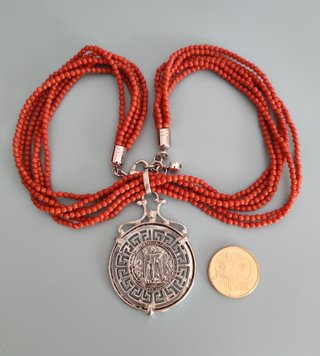 Collana Corallo Moneta LegaArgento Kroton Gioielli
