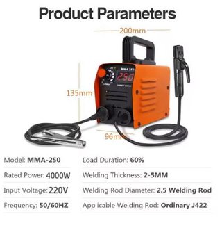 NUEVA Soldadora inverter MMA-250 + Accesorios