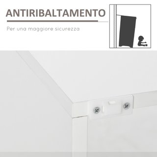 Aparador Moderno con Puerta, Luces LED y Estantes