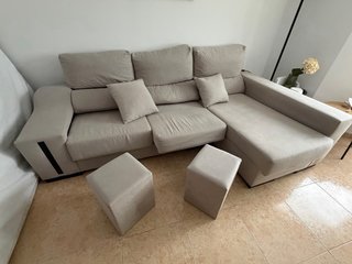 Sofa chaise longue de 4 plazas mas dos divanes.