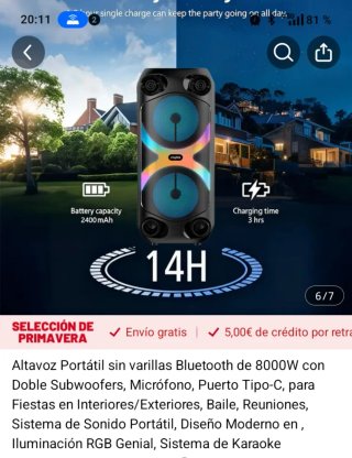 Altavoz Bluetooth Karaoke radio Micrófono