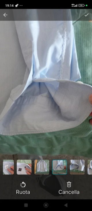 Camicia bottega sartoriale 15 e tre quarti  uomo