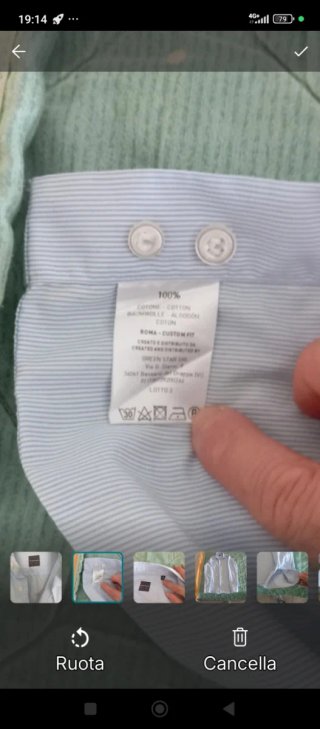 Camicia bottega sartoriale 15 e tre quarti  uomo