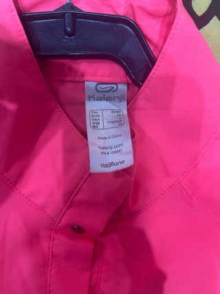 Cortavientos rosa plegable