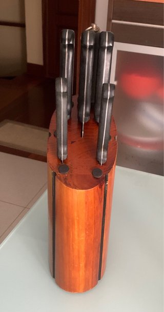 Porta cuchillos de madera
