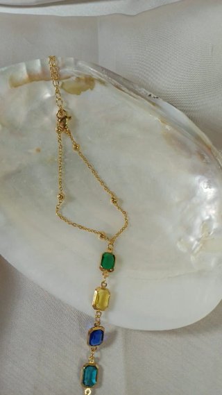 Brazalete esclava Mano y dedo chapado en Oro
