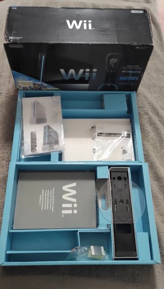 Caja vacía Nintendo Wii Negra - Pack Wii Sports