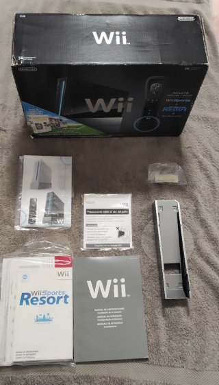 Caja vacía Nintendo Wii Negra - Pack Wii Sports
