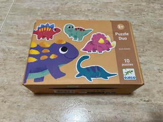 Puzzle Duo dinosaurios Djeco