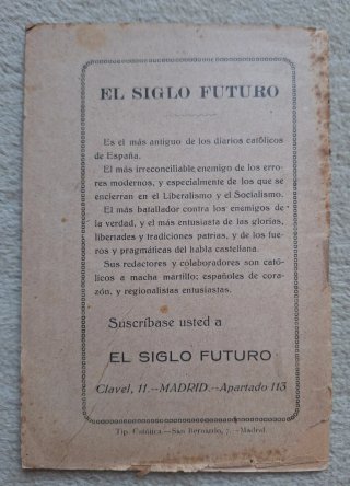 CARLISMO Documento original 1921 – Manuel Senante