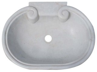 Lavandino in marmo bianco L62xPR46xH18 cm · per il