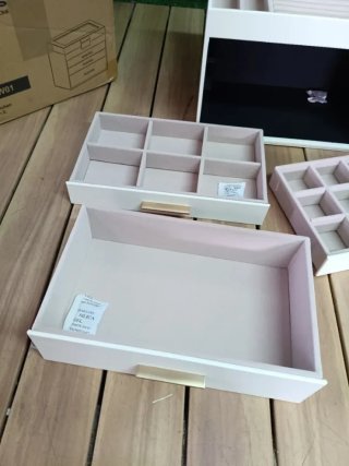 SONGMICS Caja de Joyas, Caja Joyero con 4 Niveles