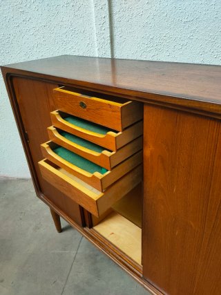 Aparador Alto Teca Mid Century