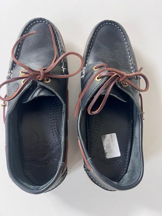 Zapatos nauticos de piel  azul marino a estrenar
