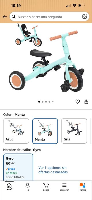 Triciclo evolutivo Olmitos Gyro+ 5 en 1
