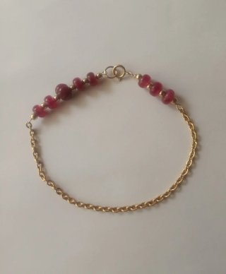 Pulsera de Goldfilled 14/20K y Rubí