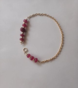 Pulsera de Goldfilled 14/20K y Rubí