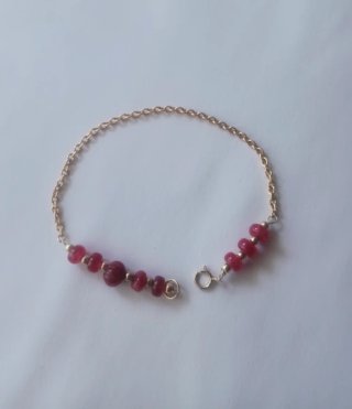 Pulsera de Goldfilled 14/20K y Rubí