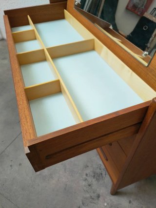 Escritorio Cajonera Tocador Teca Mid Century
